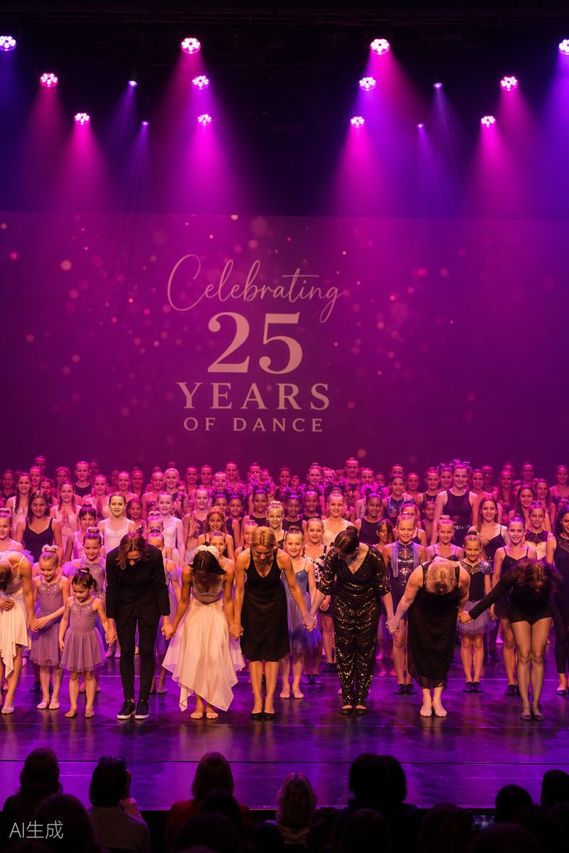 Espetáculo de fim de ano no palco
